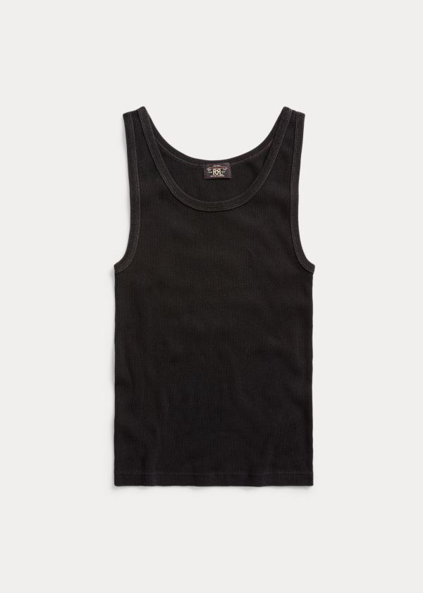 Women's Ralph Lauren Rib-Knit Cotton Tank Tops | 761049UBS